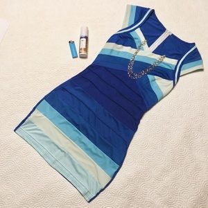 Blue bandage style dress